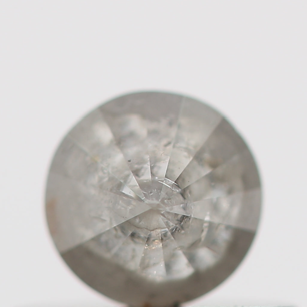0.30 Carat Salt and Pepper Round Brilliant Cut Natural Loose Diamond