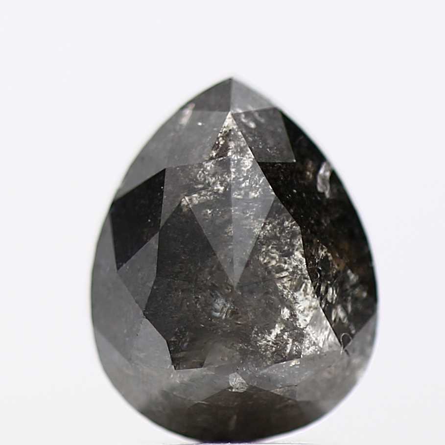 Salt and Pepper Diamond Fancy Gray Color 1.91 CT 8.60 x 6.75 x 3.60 MM Pear Cut Diamond! Natural Loose Diamond ! Christmas Gift for Her