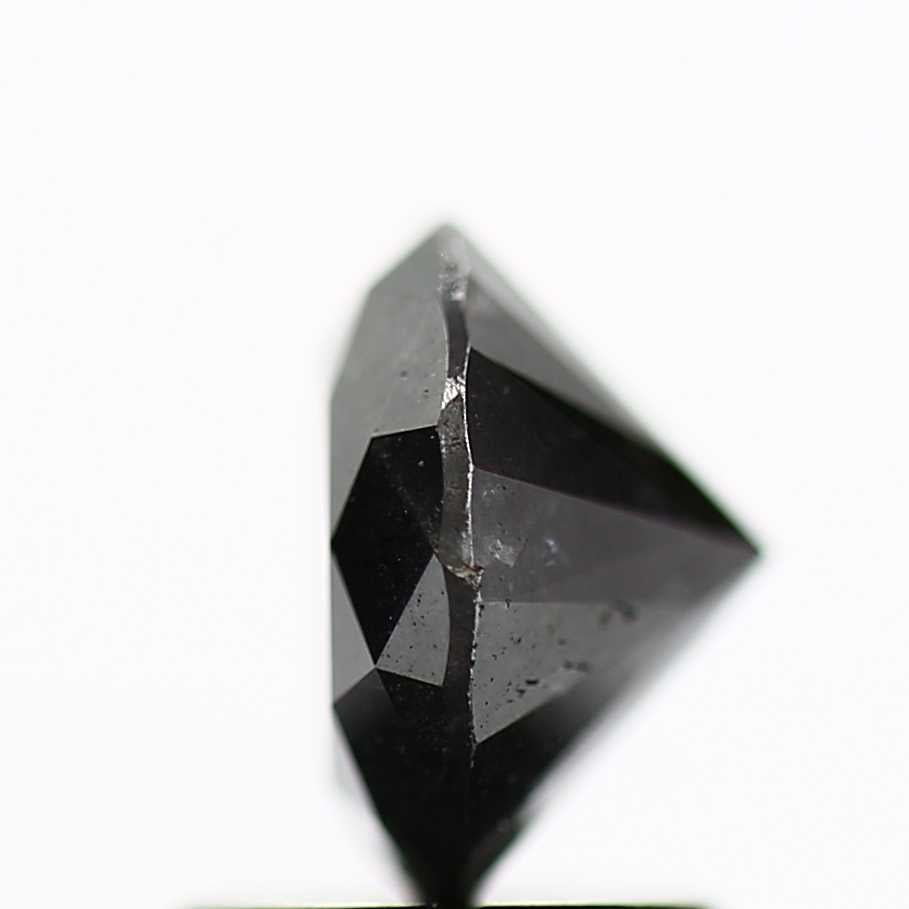 1.52 Carat Fancy Black Round Brilliant Cut Natural Loose Diamond For Ring