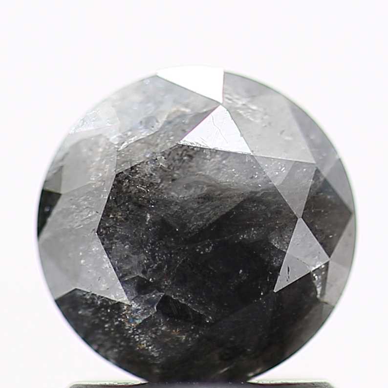 1.30 Carat Fancy Gray Black Round Brilliant Cut Natural Loose Diamond