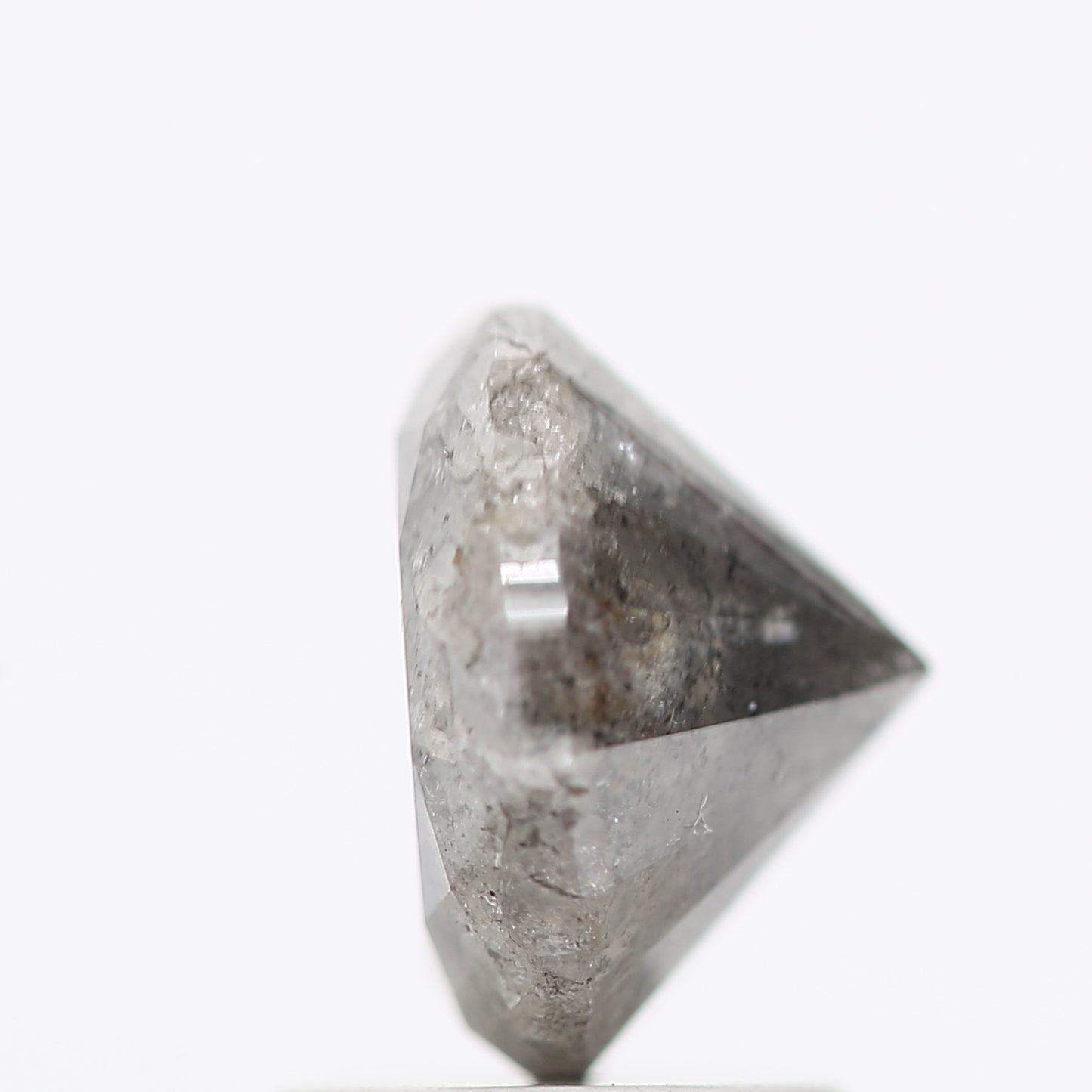 2.02 Carat Salt and Pepper Gray Round Brilliant Cut Natural Loose Diamond