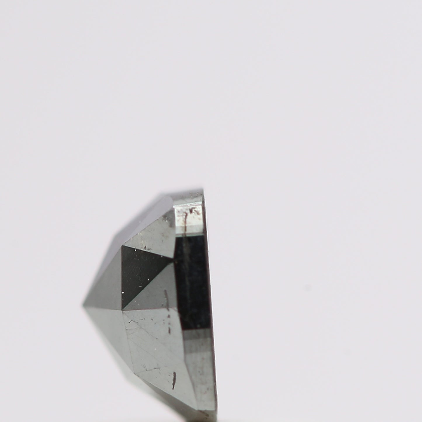 0.76 Ct Natural Black Cushion Single Cut Loose Diamond for Jewelery