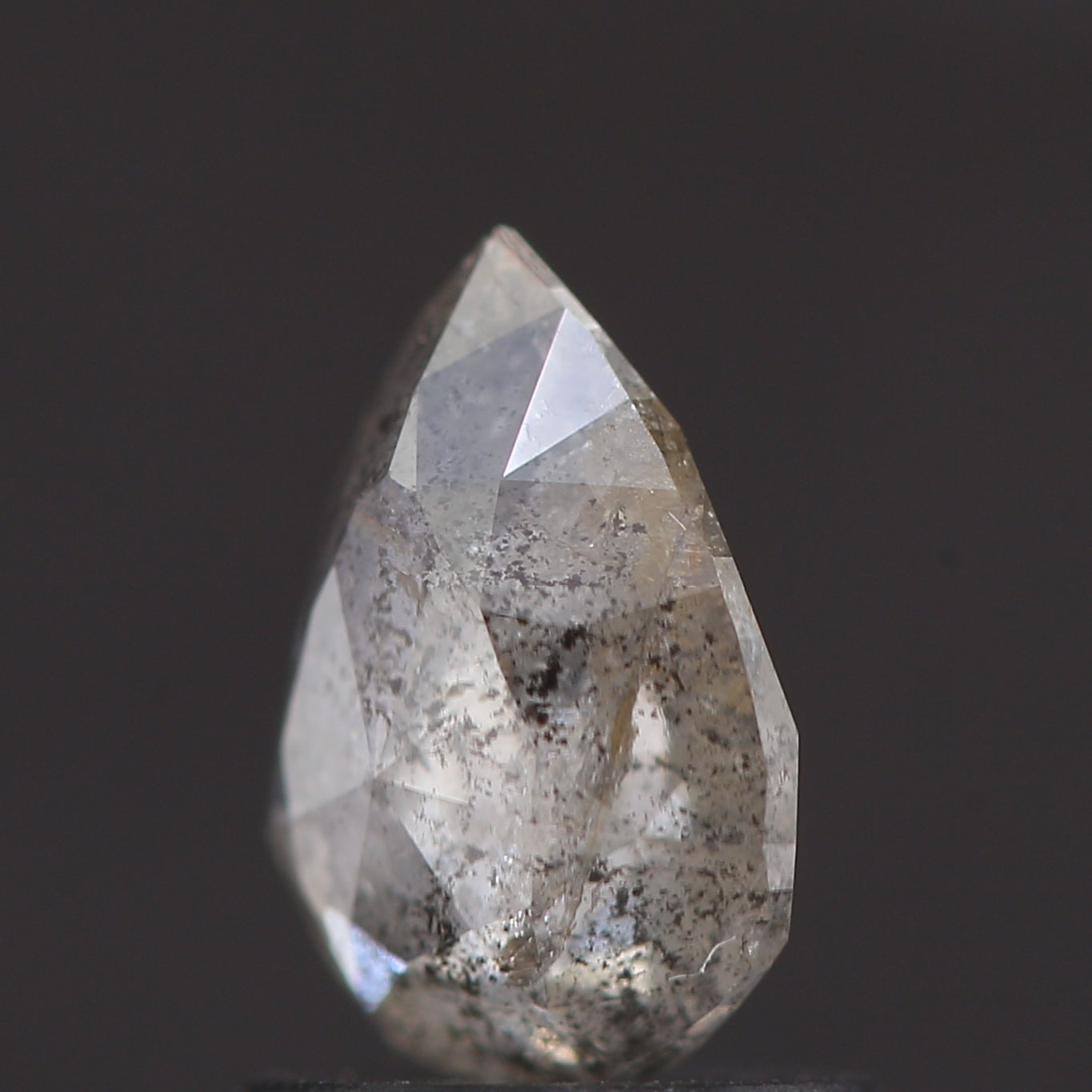 Salt and Pepper Diamond Fancy Gray Color 0.85 CT 7.40 x 5.60 x 2.51 MM Pear Cut Diamond! Natural Loose Diamond ! Christmas Gift for Her