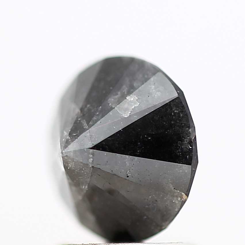 Salt And Pepper Diamond Fancy Gray Color 1.70 CT 7.22 x 5.07 MM Round Brilliant Cut Diamond ! Natural Loose Diamond ! Christmas Gift for Her