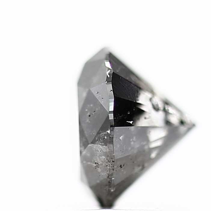 0.78 Carat Fancy Black Round Brilliant Cut Natural Loose Diamond