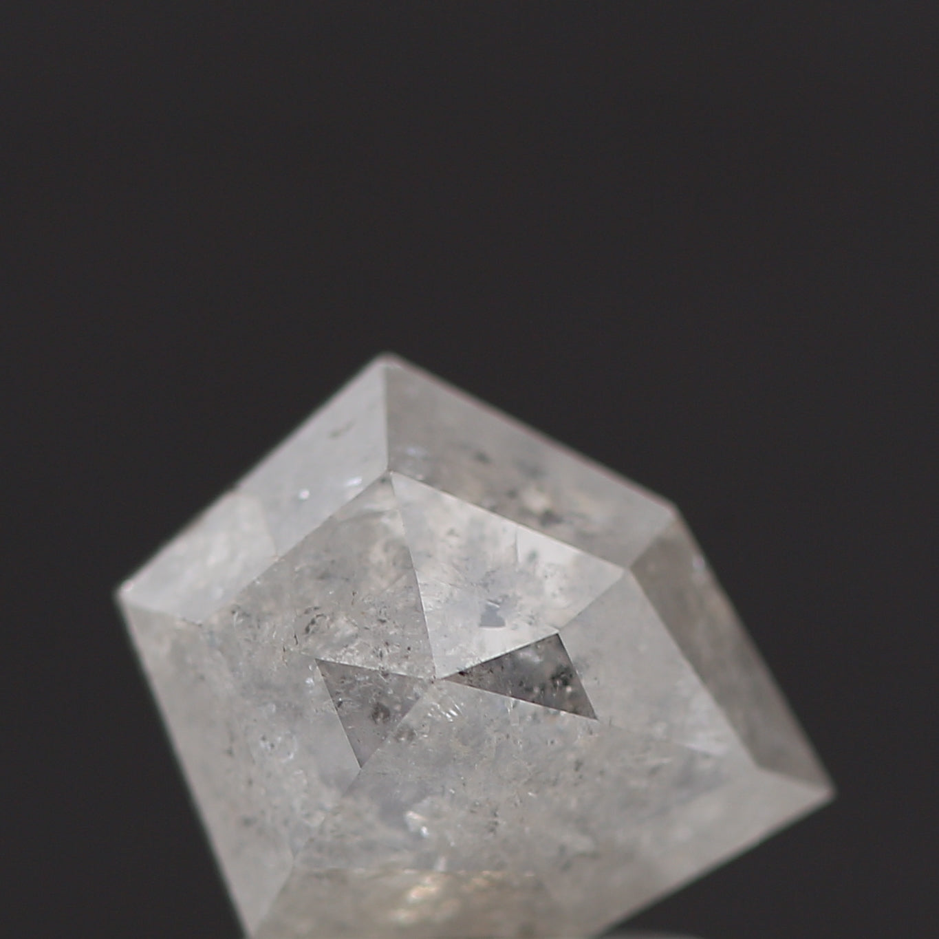 salt and pepper diamond ! 1.27 Ct 8.60 x 6.90 x 3.20 MM natural gray shield loose diamond for engagement ring for her