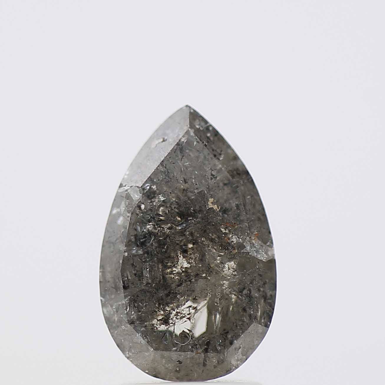 Salt and Pepper Diamond Fancy Gray Color 2.90 CT 10.70 x 6.88 MM Pear Cut Diamond! Natural Loose Diamond ! Christmas Gift for Her
