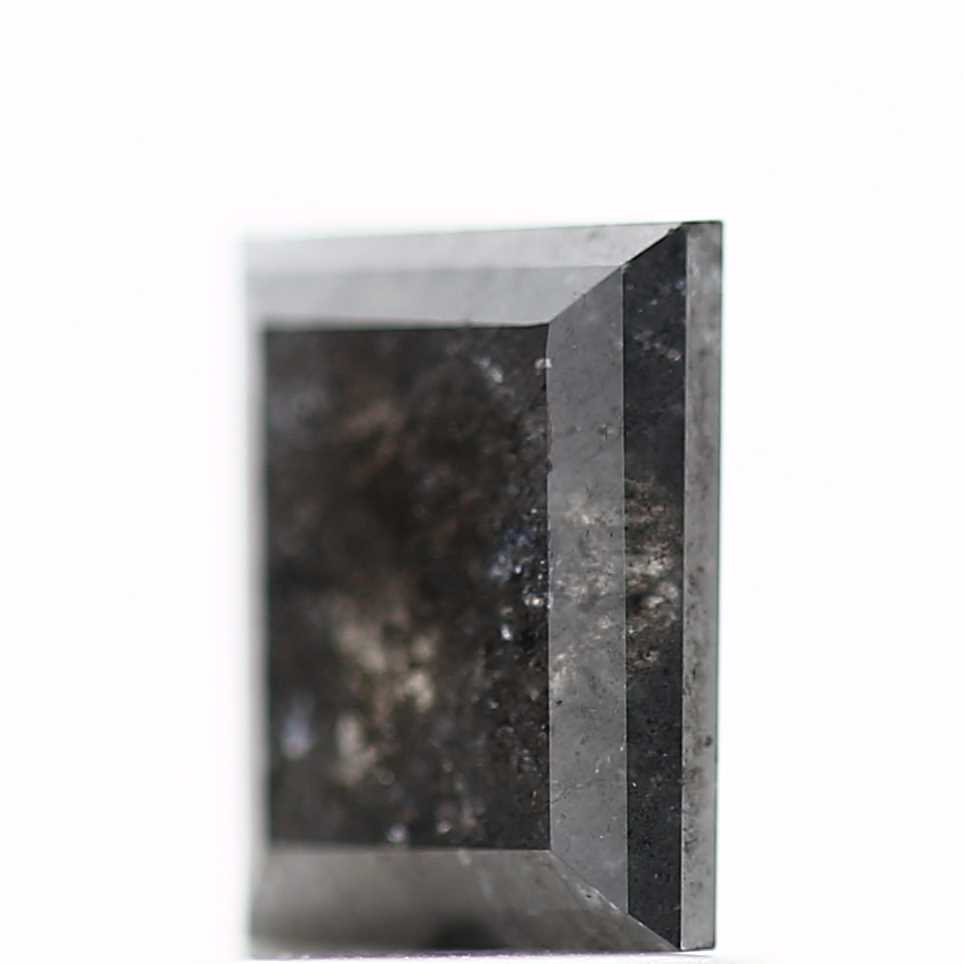 salt and pepper diamond ! 1.36 Ct 6.94 x 5.43 x 3.44 mm natural gray baguette loose diamond for engagement ring for her