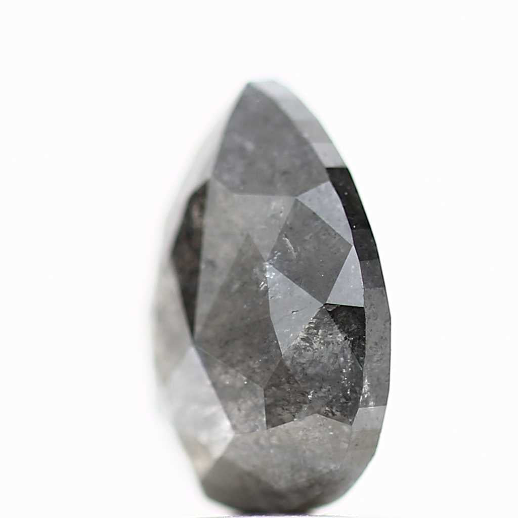 Salt and Pepper Diamond Fancy Gray Color 1.14 CT 8.23 x 5.85 x 2.66 MM Pear Cut Diamond! Natural Loose Diamond ! Christmas Gift for Her