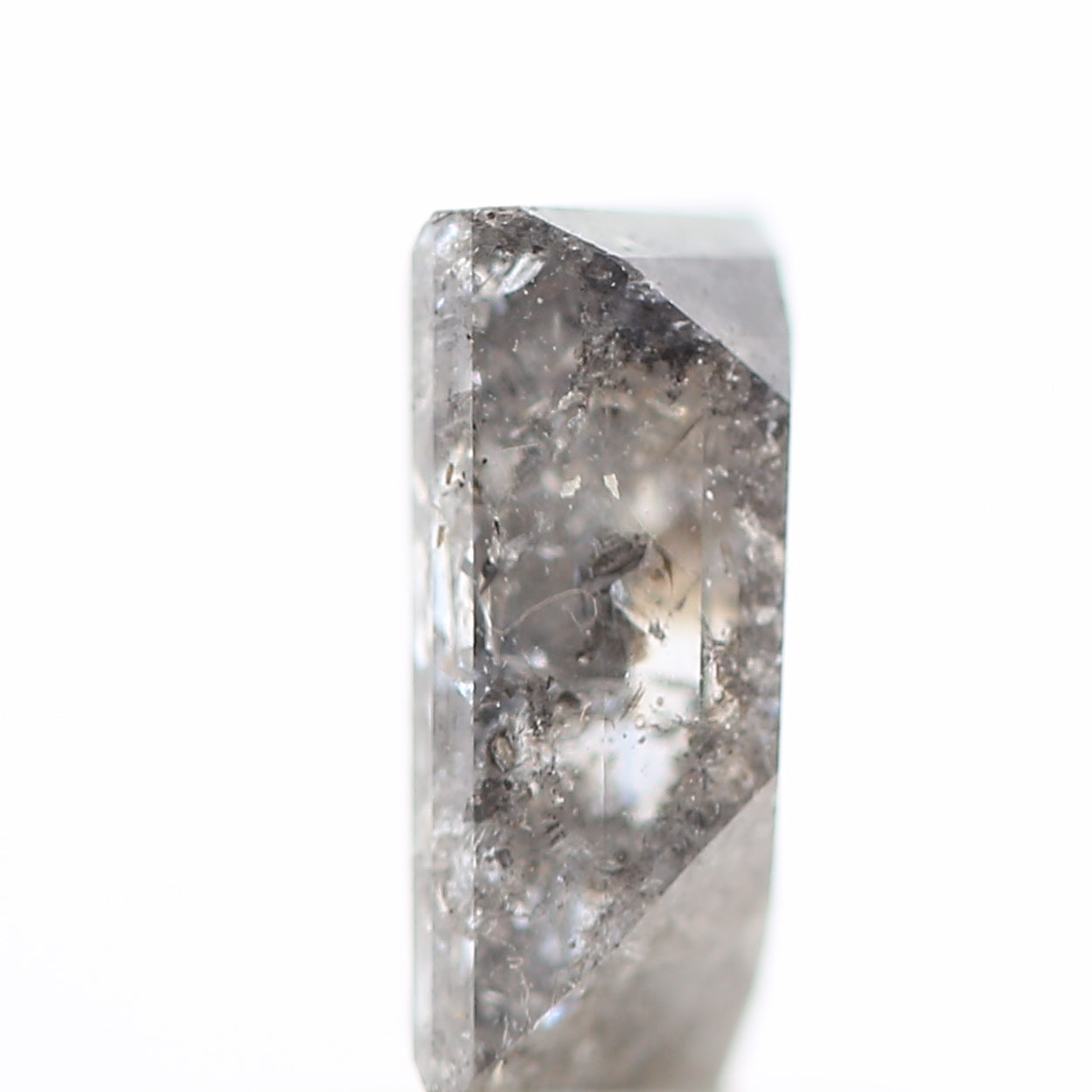 salt and pepper diamond ! 0.80 Ct 6.90 x 3.92 x 2.85 MM natural gray baguette loose diamond for engagement ring for her