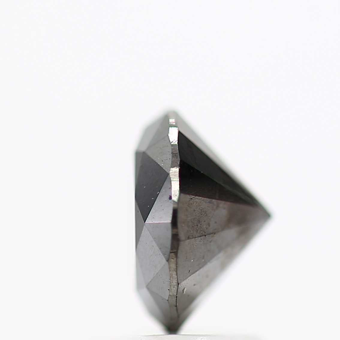 1.40 Carat Fancy Black Round Shape Brilliant Cut Natural Loose Diamond