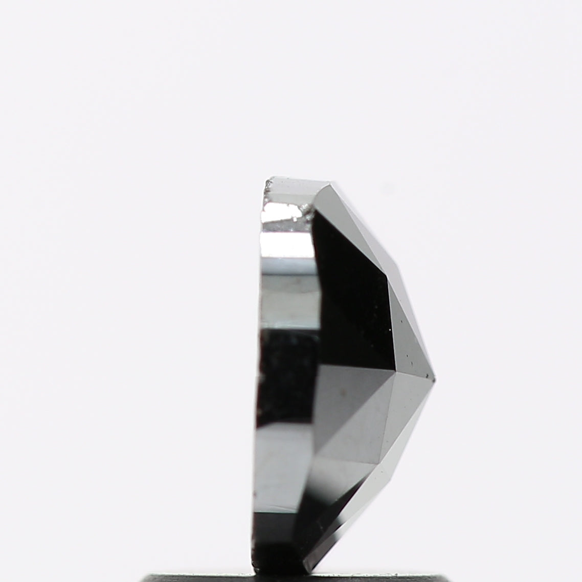 1.51 Ct Natural Black Cushion Single Cut Loose Diamond for Jewelery