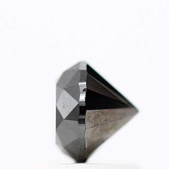 0.76 Carat Fancy Black Round Brilliant Cut Natural Loose Diamond