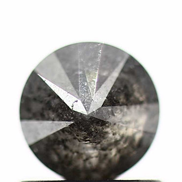 0.60 Carat Salt and Pepper Diamond Gray Round Brilliant Cut Natural Loose Diamond