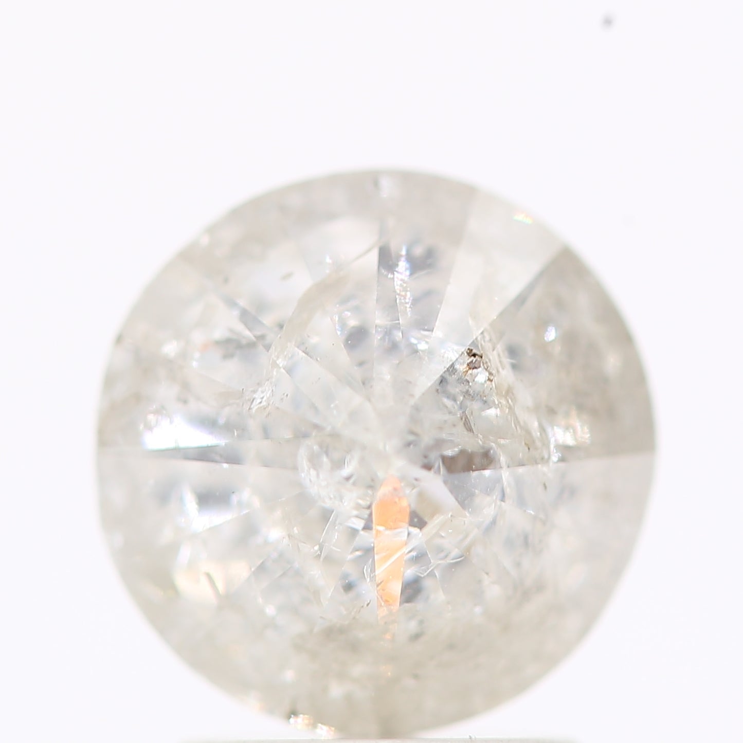 Natural Loose Round Salt And Pepper Diamond Fancy Grey Color 2.00 CT 7.80 X 5.08 MM Round Brilliant Cut Diamond ! Christmas Gift for Her