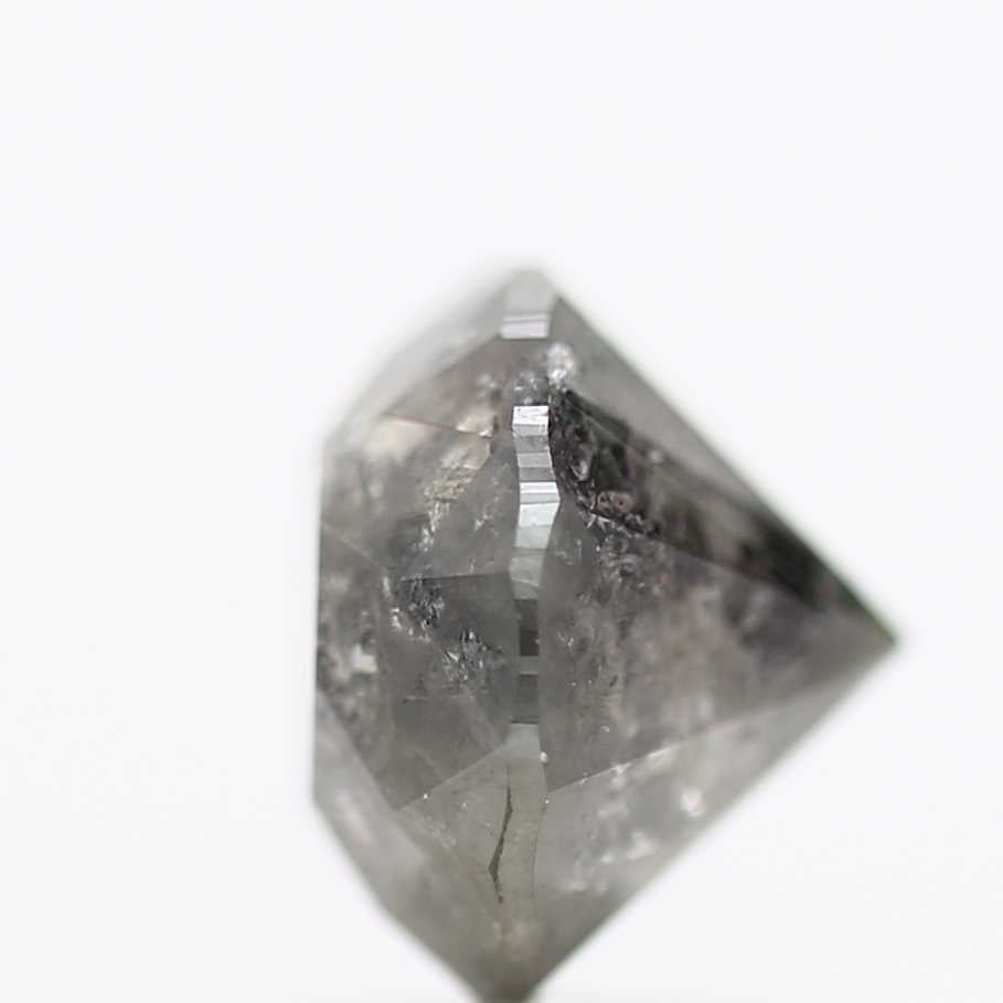 2.47 Carat Salt and Pepper Diamond Round Brilliant Cut Natural Loose Diamond