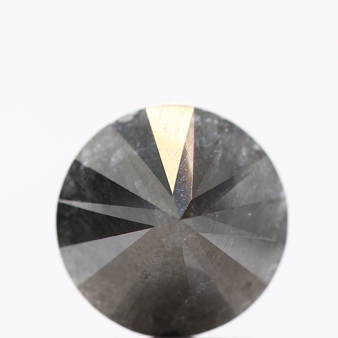 2.56 Carat Fancy Black Round Shape Brilliant Cut Natural Loose Diamond