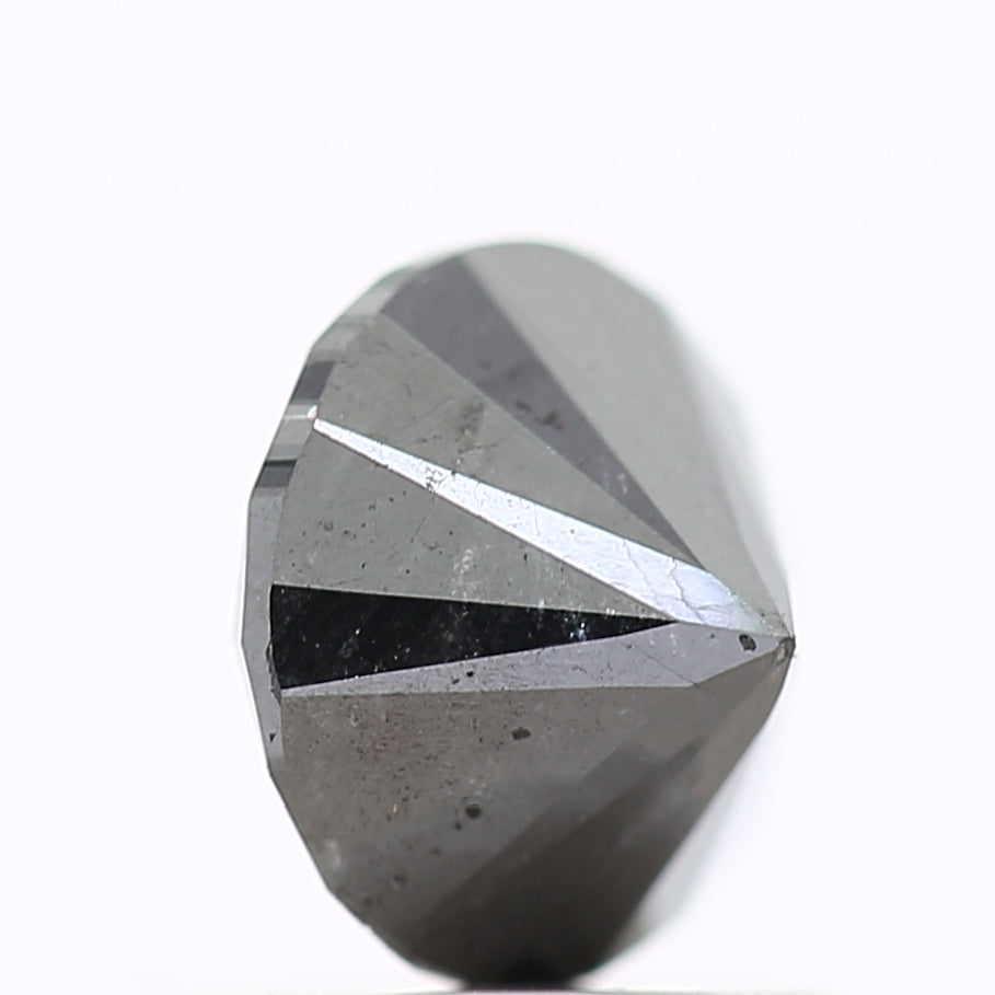 1.20 Carat Fancy Black Round Shape Brilliant Cut Natural Loose Diamond
