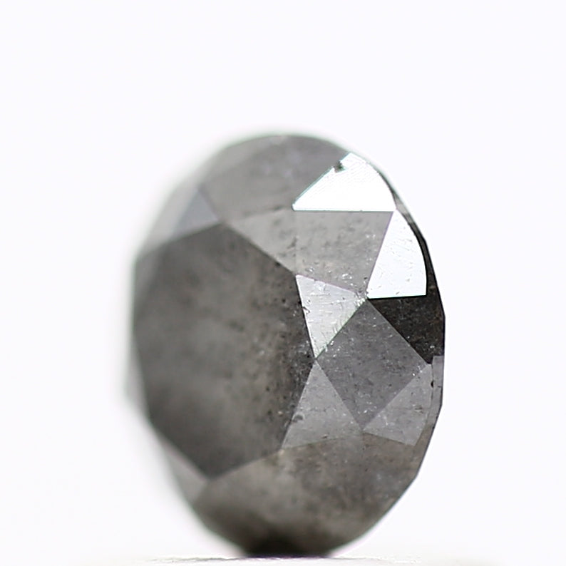 0.87 Carat Fancy Gray Salt And Pepper Round Shape Natural Loose Diamond