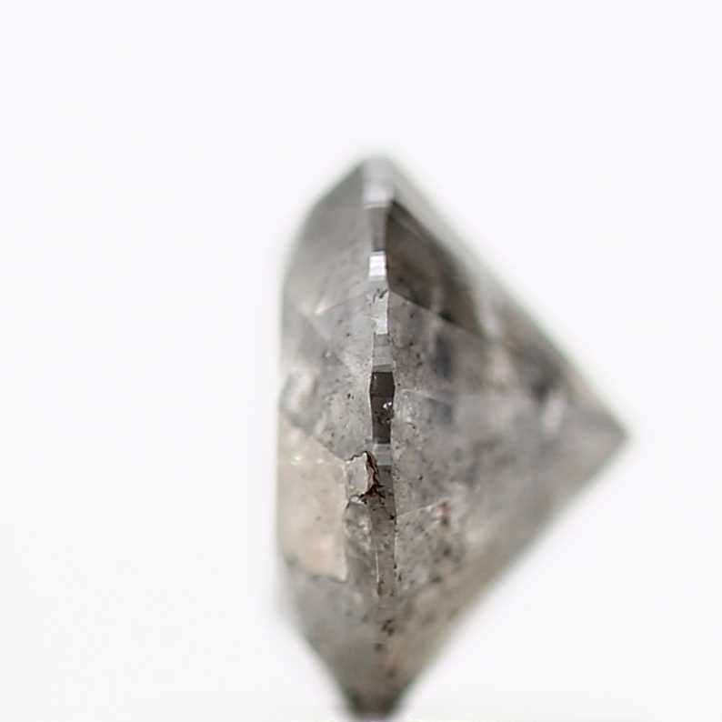 0.85 Carat Salt and Pepper Diamond Gray Fancy Round Brilliant Cut Natural Loose Diamond