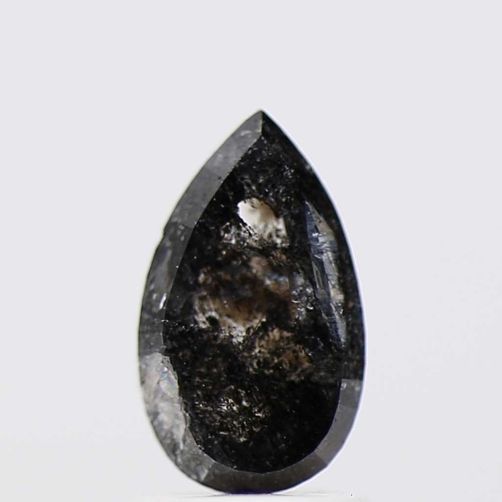 Salt and Pepper Diamond Fancy Gray Color 1.13 CT 8.98 x 5.30 x 3.80 MM Pear Cut Diamond! Natural Loose Diamond ! Christmas Gift for Her