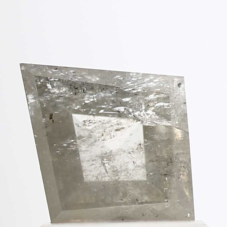 salt and pepper diamond ! 0.72 Ct 7.86 x 6.64 x 2.31 MM natural gray shield loose diamond for engagement ring for her
