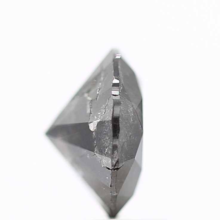 2.59 Carat Fancy Black Round Cut Natural Loose Diamond