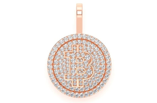 Bitcoin Pendant 14K