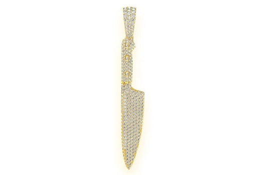 Chef Knife Pendant 14K Yellow Gold