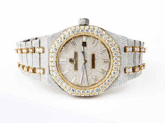 Luxury Watch in Real VVS Moissanite Diamond Watch, Handmade Stainless Steel Watch For Men/Women, Hip Hop Watch, Bust Down Watch Gift for Him