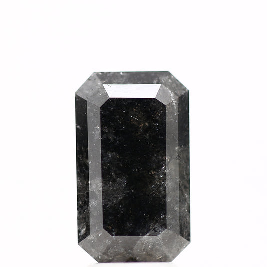 4.78 Carat Emerald Natural Black Salt and Pepper Diamond For Ring Design