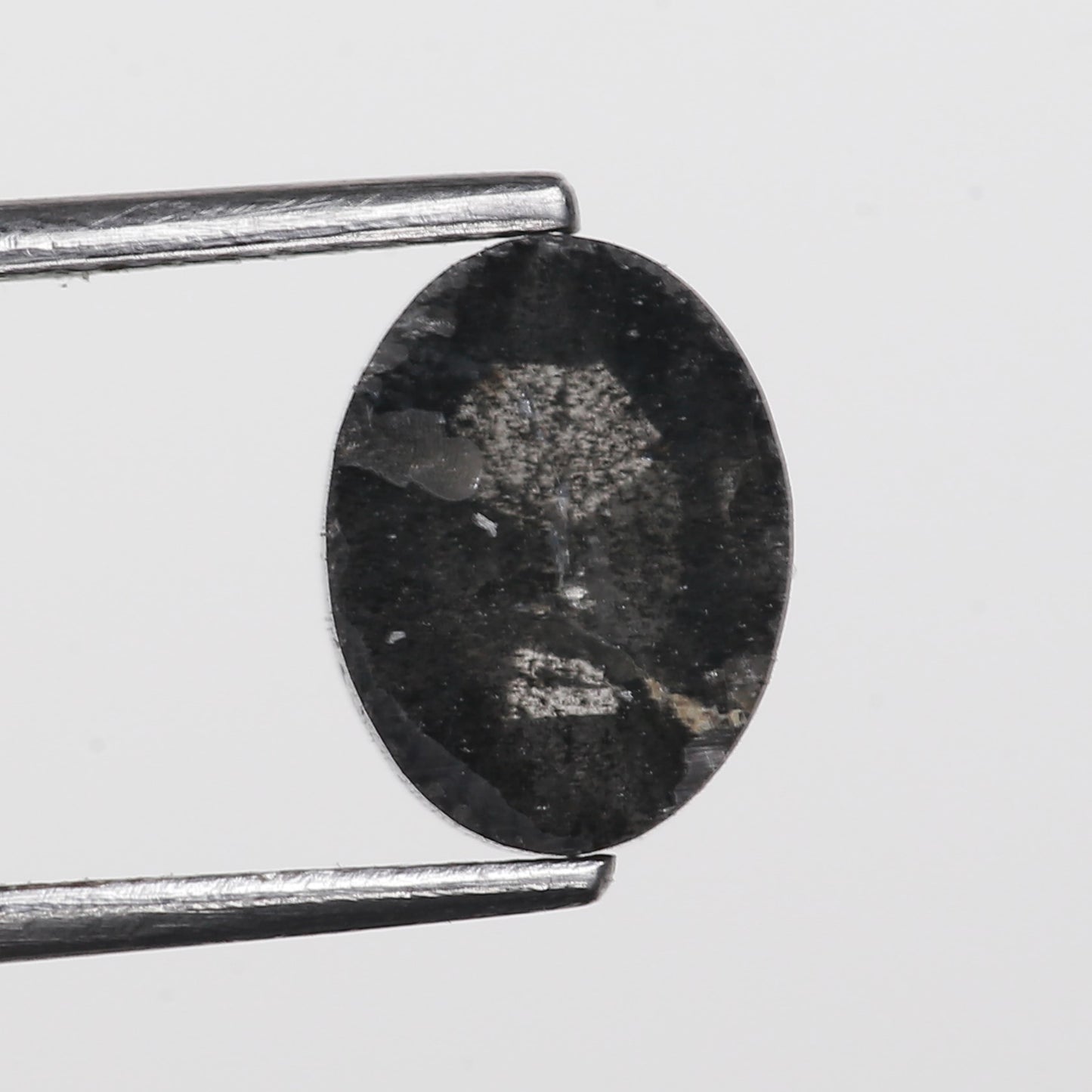 1.95 Ct. Oval Rose Cut Salt and Pepper Fancy Gray Natural Diamond 8.78 mm