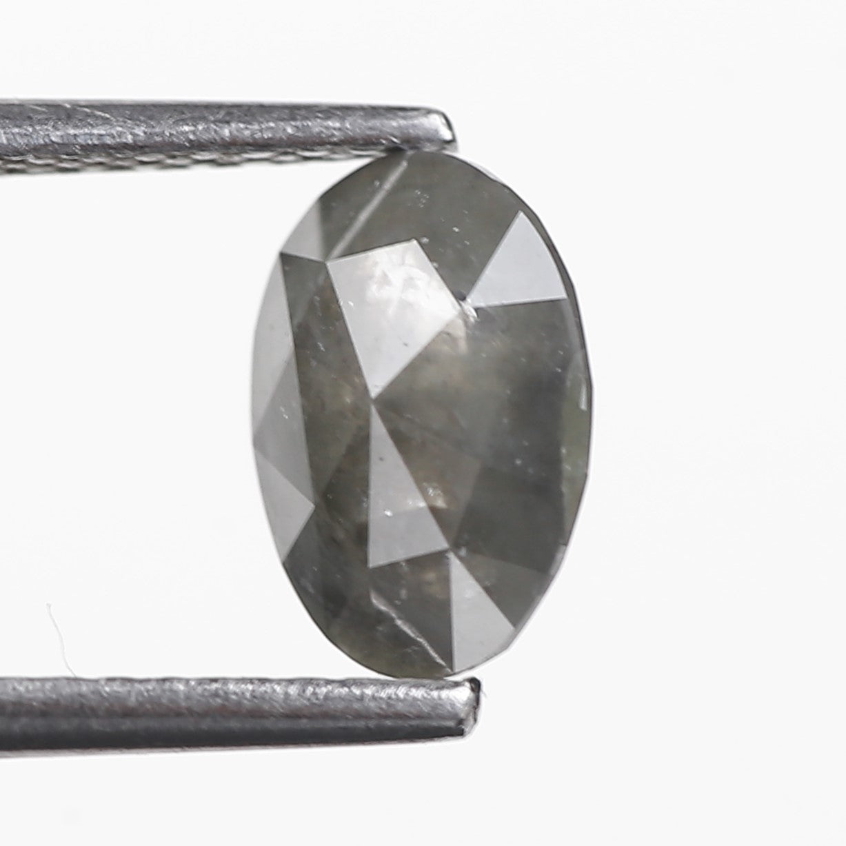 1.04 Ct. Oval Rose Cut Salt and Pepper Fancy Gray Natural Diamond 7.90 mm