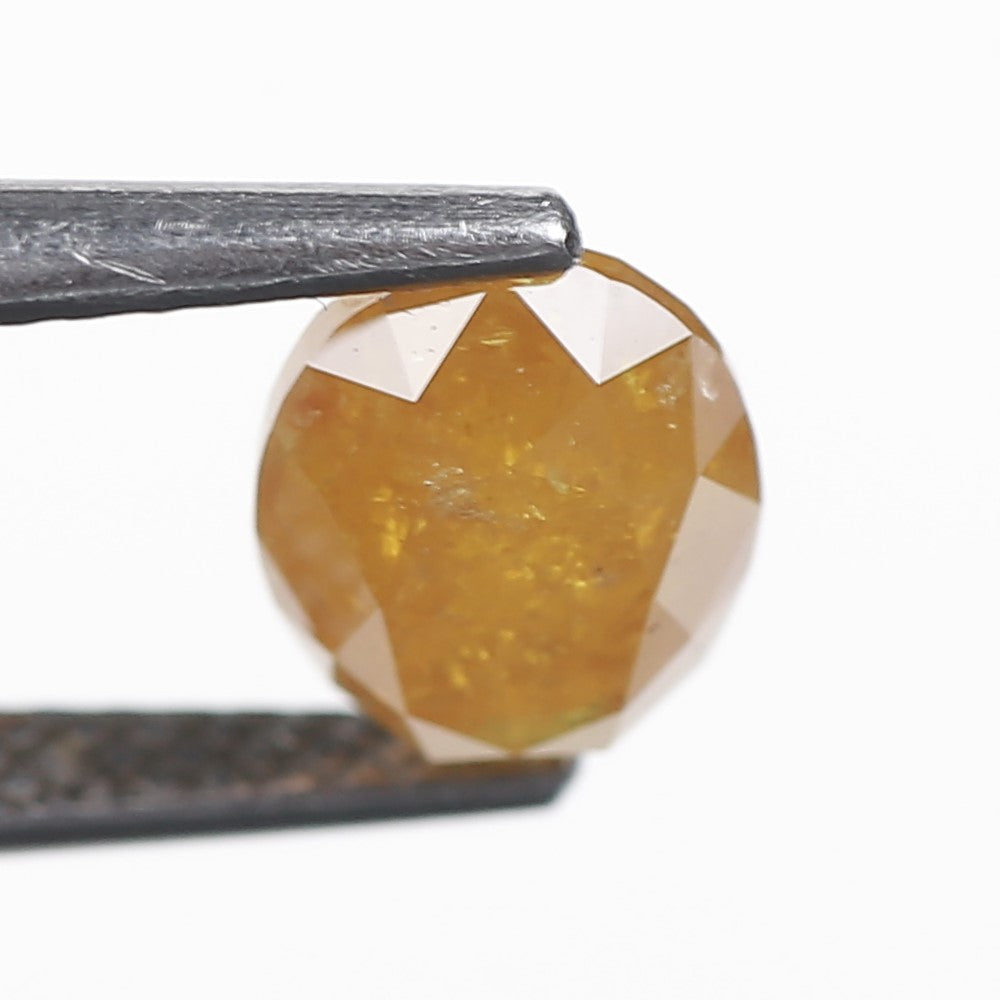 1.60 Ct. Oval Rose Cut Salt and Pepper Fancy Yellow Natural Diamond 7.62 mm