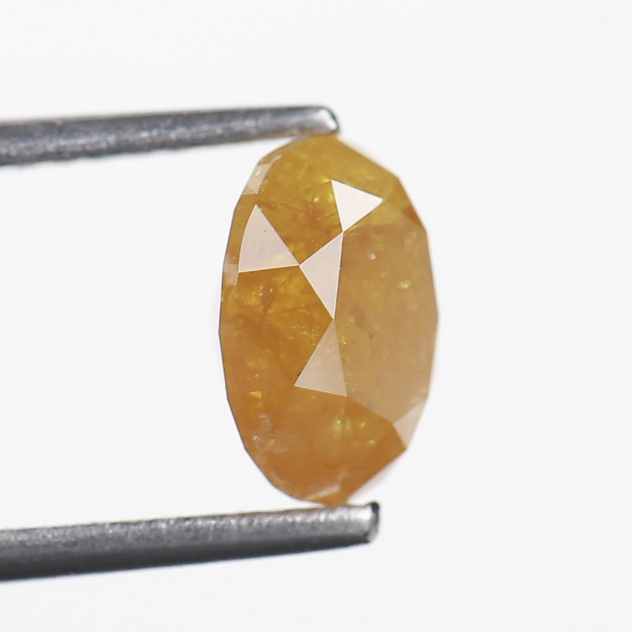 1.60 Ct. Oval Rose Cut Salt and Pepper Fancy Yellow Natural Diamond 7.62 mm