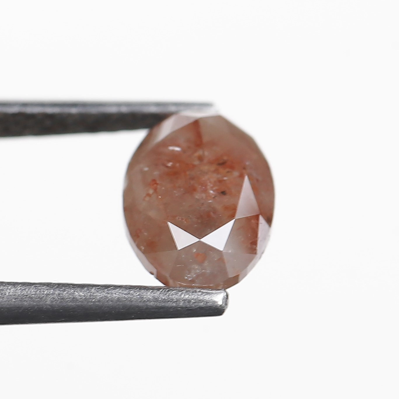 1.75 Ct. Oval Rose Cut Salt and Pepper Fancy Gray Orange Color Natural Diamond 8.01 mm (Copy)