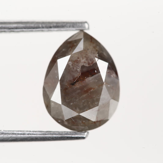 1.70 Ct. Pear Cut Fancy Red Rustic Color Natural Diamond 8.70 mm