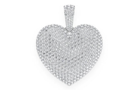 Large Bubbly Heart Pendant 14K