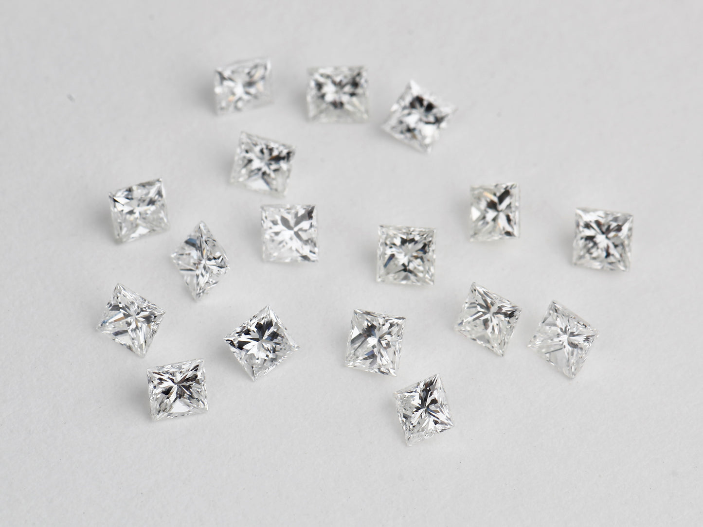 Princess Shape, White Natural Loose Diamond, SI2 Clarity, E/F Color 2.35 Carat