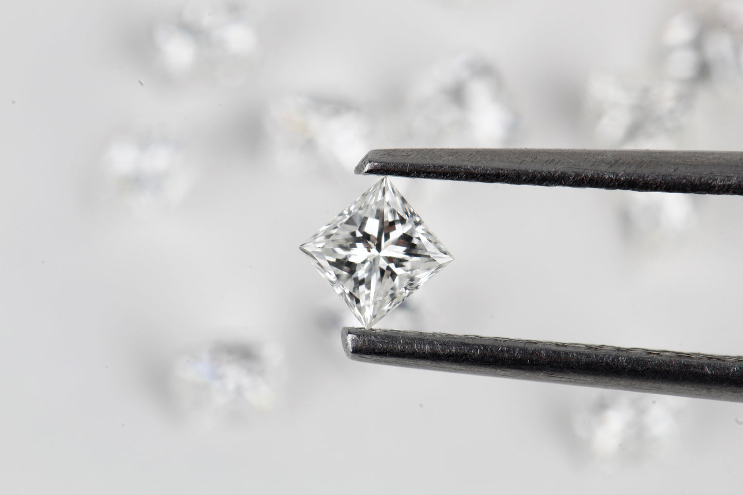 Princess Shape, White Natural Loose Diamond, SI2 Clarity, E/F Color 2.35 Carat