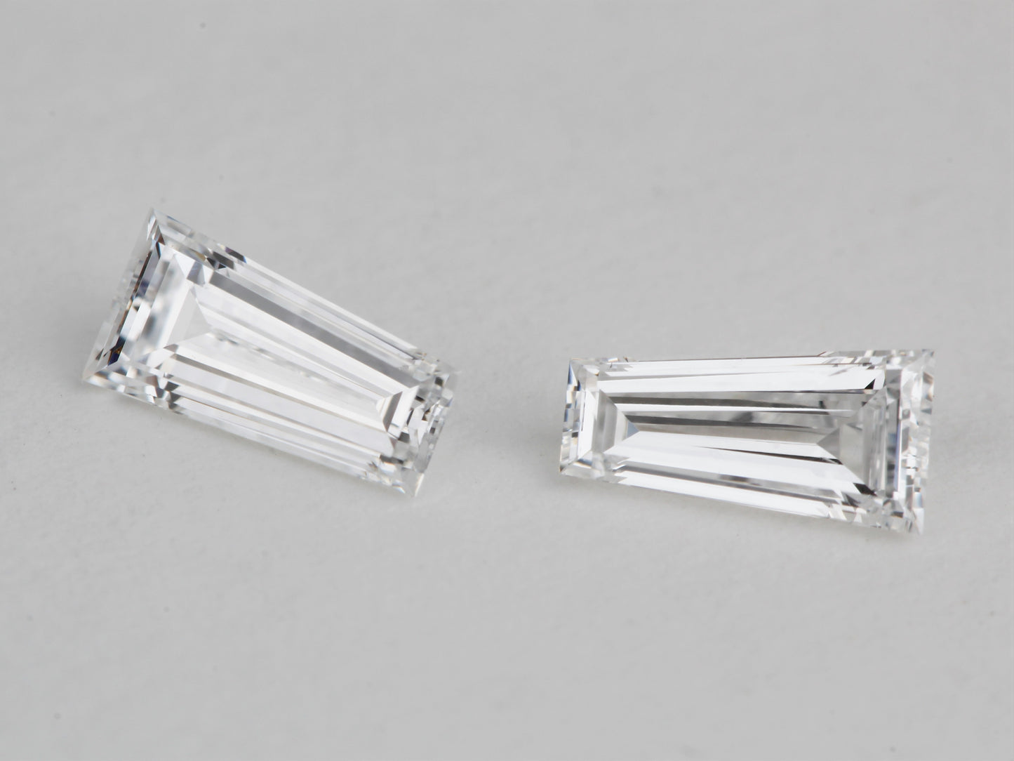 Tapered Baguette Diamonds Excellent Cut VVS2 Clarity E/F Color, Diamond Dealer USA Uk