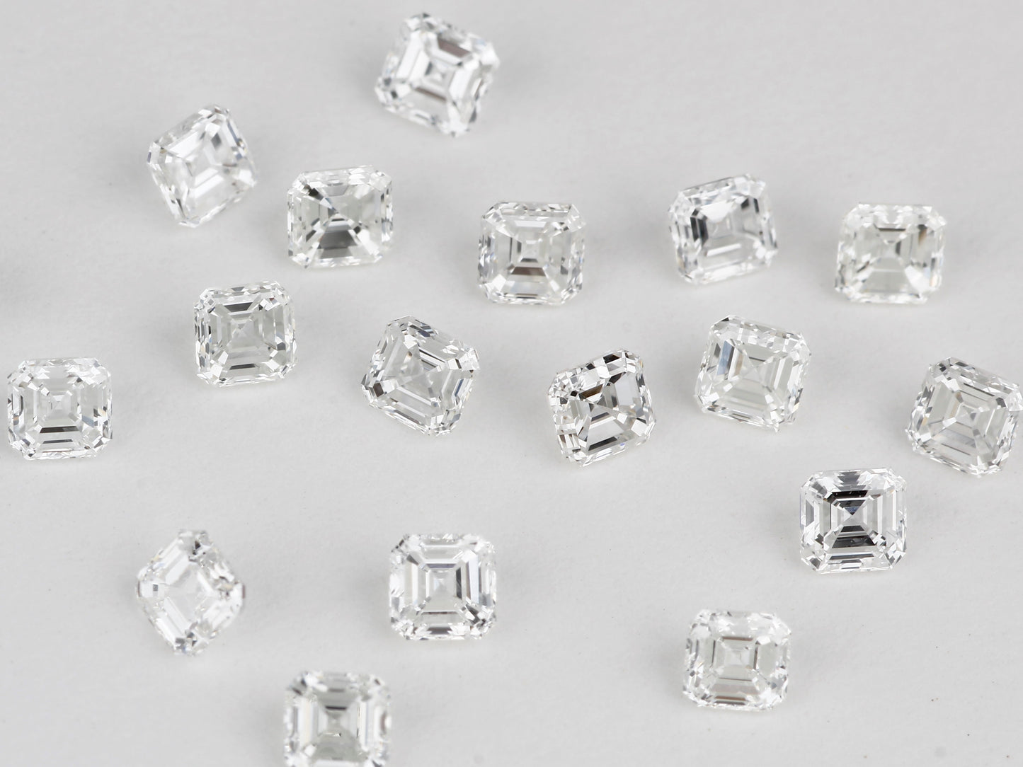 Buy VVS diamonds online at wholesale price star melee White Asscher Shape USA Canada