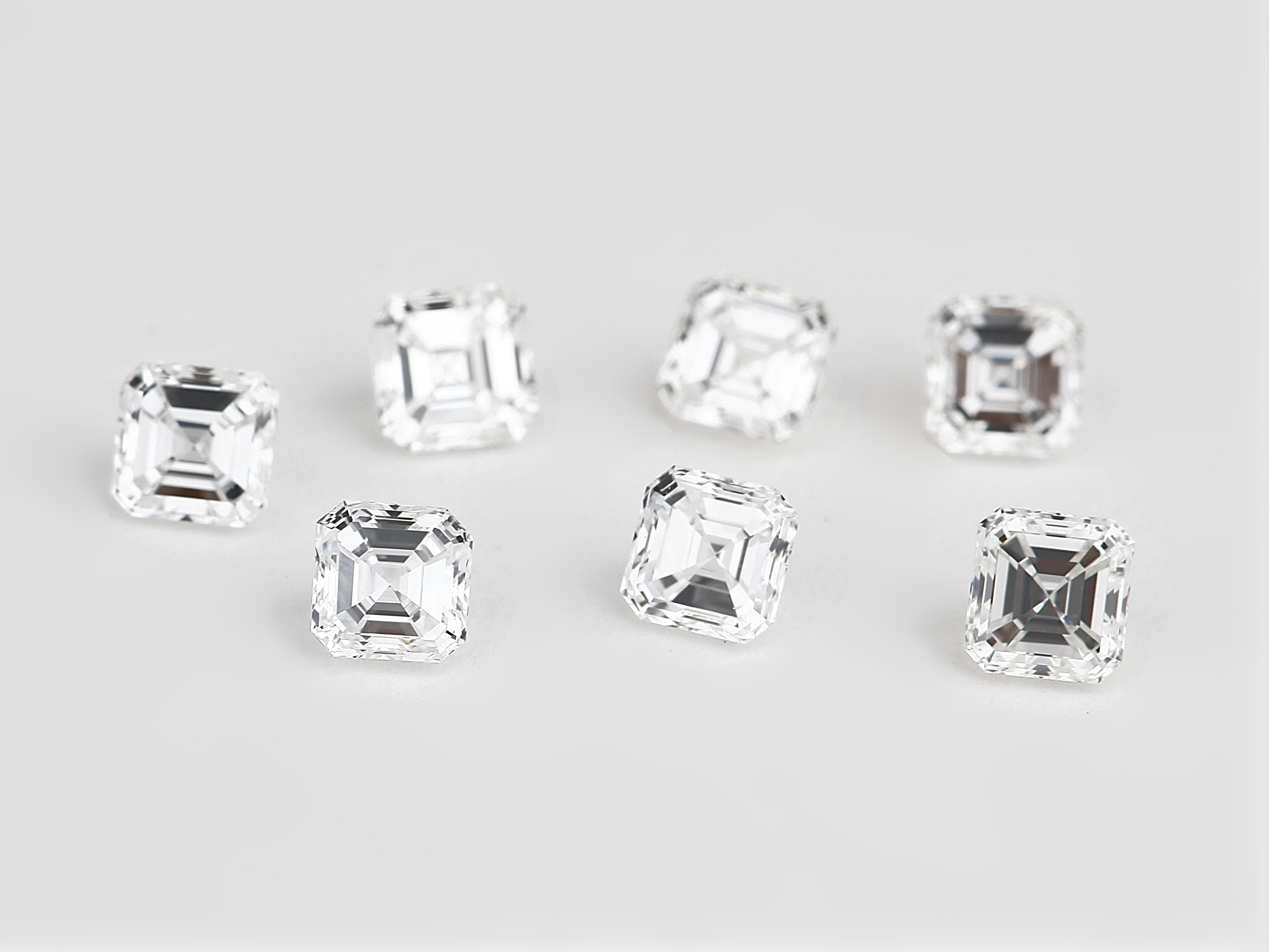 White Diamond, Asscher Shape, VS1 Clarity, F Color, 1 Carat