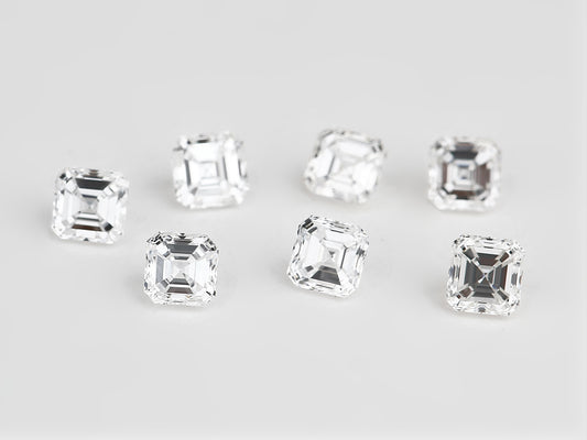White Diamond, Asscher Shape, VS1 Clarity, F Color, 1 Carat