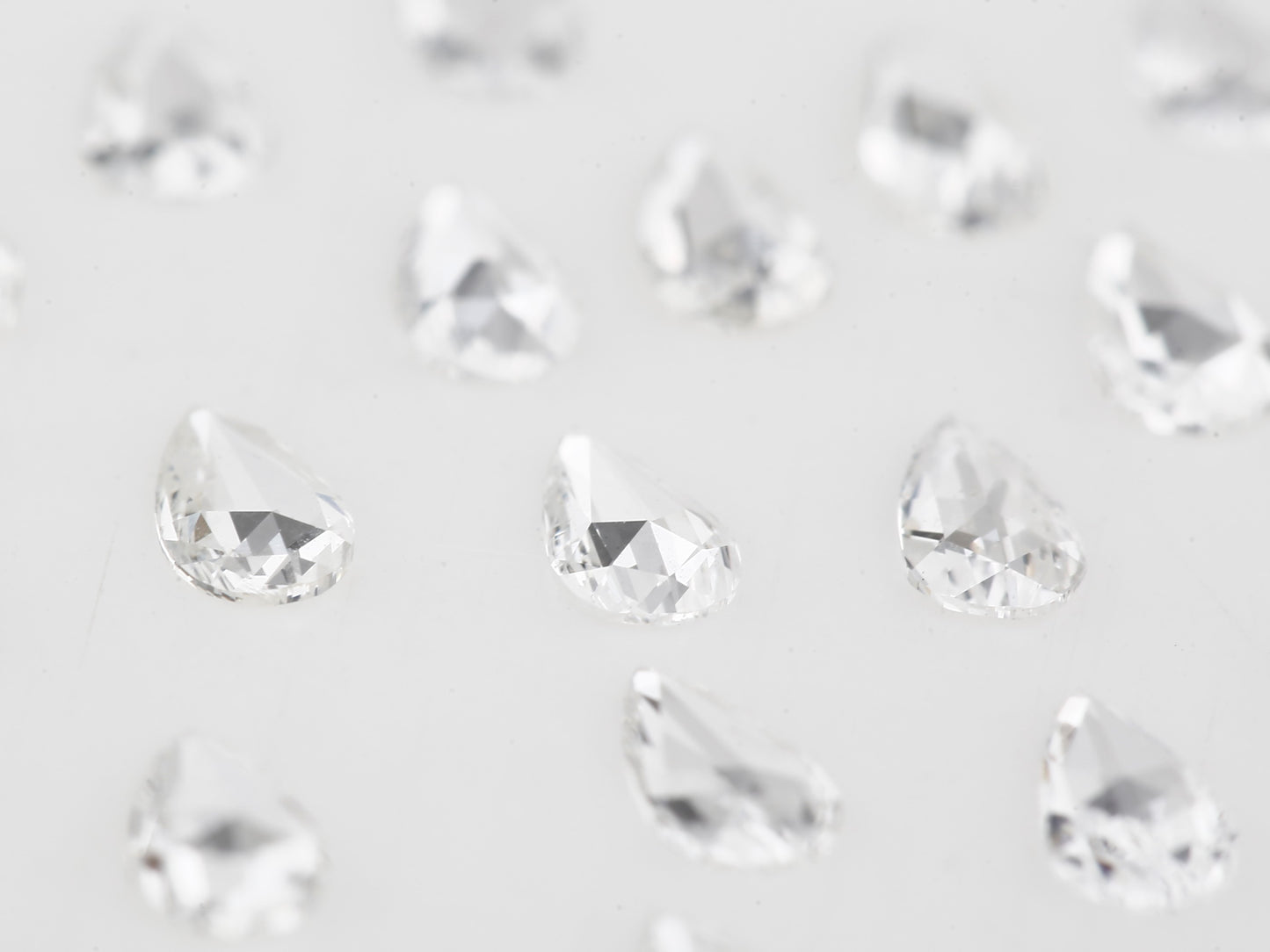 Pear Rose Cut, Natural White Loose Diamond, VS Clarity