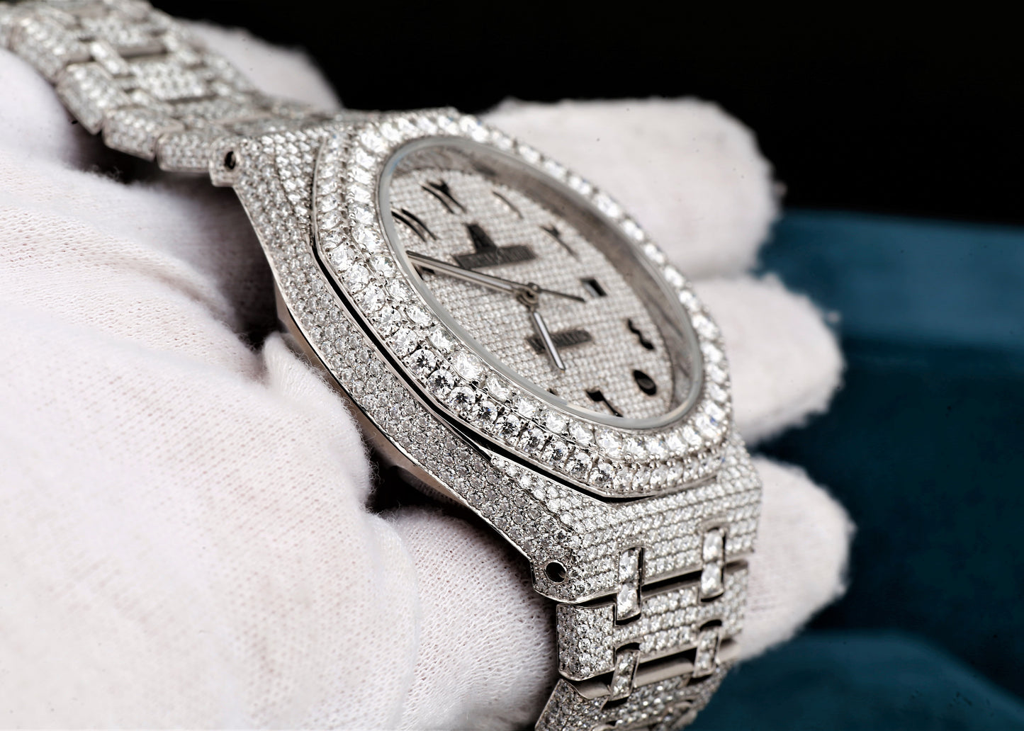 Audemars Piguet Luxury Watch in Real VVS Moissanite Diamond, Automatic Watch, Handmade Stainless Steel Watch for Women / Man