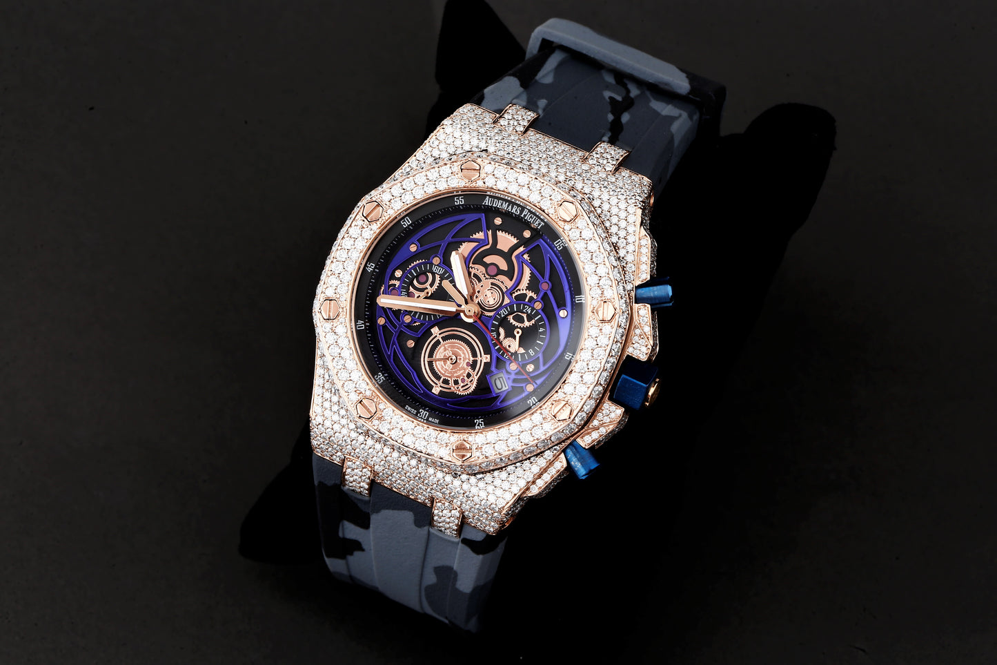 Luxury Cartier Watch in Real VVS Moissanite Diamond Watch, Handmade Stainless Steel Watch For Men/Women