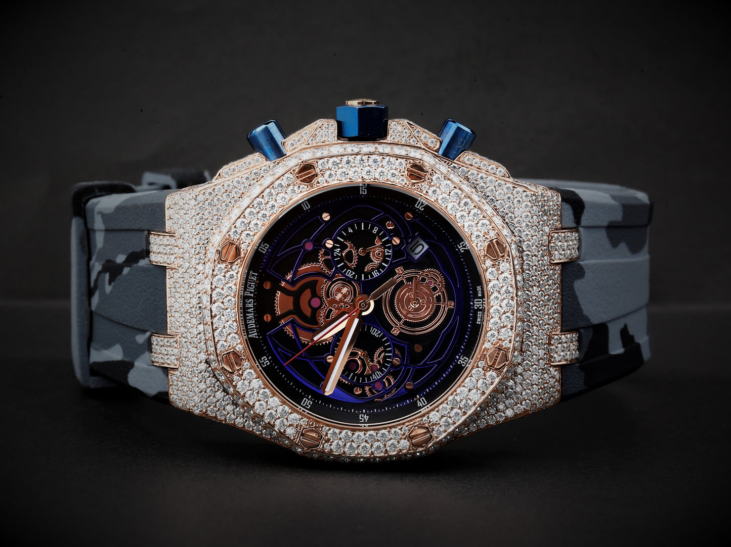 Luxury Cartier Watch in Real VVS Moissanite Diamond Watch, Handmade Stainless Steel Watch For Men/Women