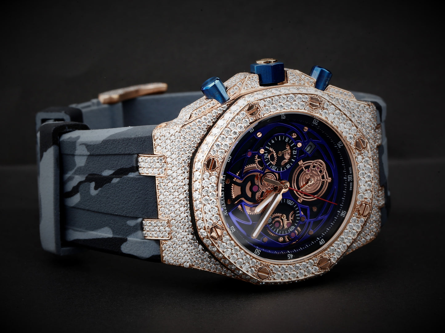 Luxury Cartier Watch in Real VVS Moissanite Diamond Watch, Handmade Stainless Steel Watch For Men/Women