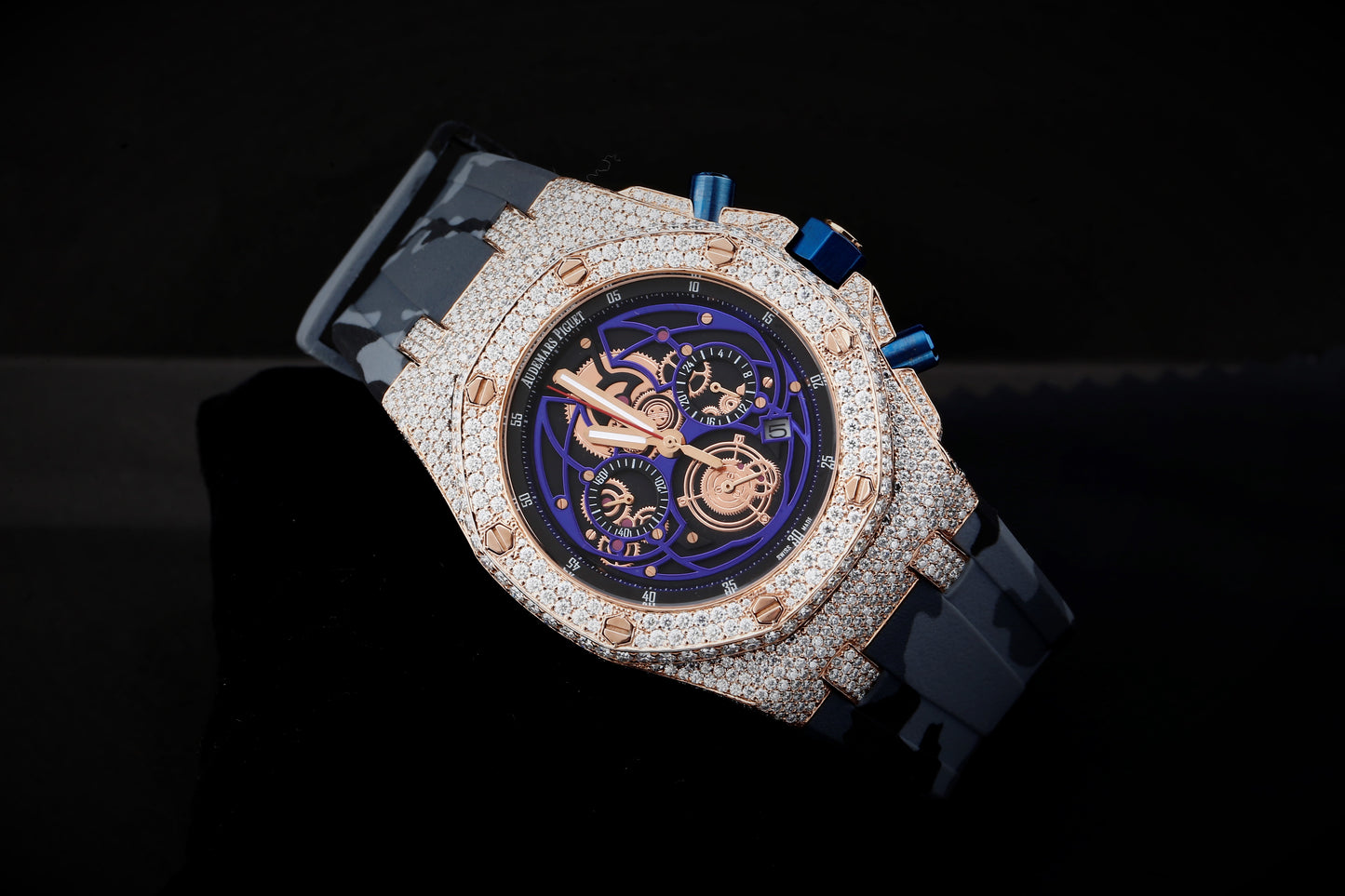 Luxury Cartier Watch in Real VVS Moissanite Diamond Watch, Handmade Stainless Steel Watch For Men/Women